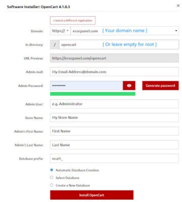 OpenCart Installation